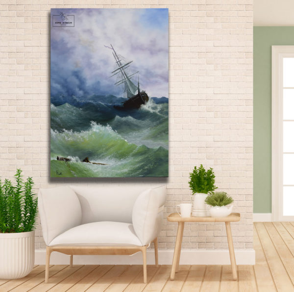 Vihar a tengeren- Aivazovsky után - Image 5